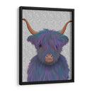 Vaca Highland 7, Púrpura, Retrato - Fab Funky | Cuadro decorativo de Canvas Lab