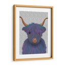 Vaca Highland 7, Púrpura, Retrato - Fab Funky | Cuadro decorativo de Canvas Lab