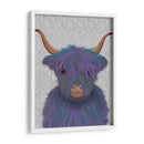 Vaca Highland 7, Púrpura, Retrato - Fab Funky | Cuadro decorativo de Canvas Lab