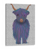 Vaca Highland 7, Púrpura, Completa - Fab Funky | Cuadro decorativo de Canvas Lab
