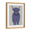 Vaca Highland 7, Púrpura, Completa - Fab Funky | Cuadro decorativo de Canvas Lab