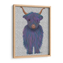 Vaca Highland 7, Púrpura, Completa - Fab Funky | Cuadro decorativo de Canvas Lab