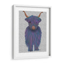 Vaca Highland 7, Púrpura, Completa - Fab Funky | Cuadro decorativo de Canvas Lab