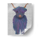 Vaca Highland 7, Púrpura, Completa - Fab Funky | Cuadro decorativo de Canvas Lab