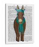 Donkey Blue Hat Y Bufanda Libro De Impresión - Fab Funky | Cuadro decorativo de Canvas Lab
