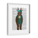 Donkey Blue Hat Y Bufanda Libro De Impresión - Fab Funky | Cuadro decorativo de Canvas Lab