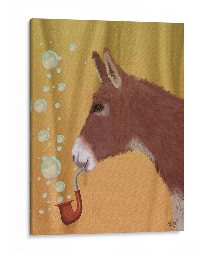 Tubería De Burbujas De Burro, Retrato - Fab Funky | Cuadro decorativo de Canvas Lab