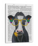 Libros De Vacas Y Flores - Fab Funky | Cuadro decorativo de Canvas Lab