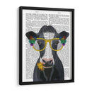 Libros De Vacas Y Flores - Fab Funky | Cuadro decorativo de Canvas Lab