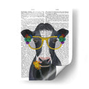 Libros De Vacas Y Flores - Fab Funky | Cuadro decorativo de Canvas Lab