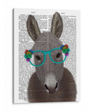 Gafas De Flores De Burro Turquesa Impresión De Libro - Fab Funky | Cuadro decorativo de Canvas Lab