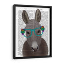 Gafas De Flores De Burro Turquesa Impresión De Libro - Fab Funky | Cuadro decorativo de Canvas Lab