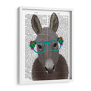 Gafas De Flores De Burro Turquesa Impresión De Libro - Fab Funky | Cuadro decorativo de Canvas Lab