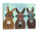 Gafas De Flores De Trío De Burro - Fab Funky | Cuadro decorativo de Canvas Lab