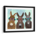 Gafas De Flores De Trío De Burro - Fab Funky | Cuadro decorativo de Canvas Lab