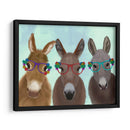 Gafas De Flores De Trío De Burro - Fab Funky | Cuadro decorativo de Canvas Lab