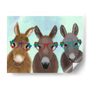Gafas De Flores De Trío De Burro - Fab Funky | Cuadro decorativo de Canvas Lab