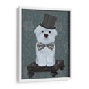 Maltés Con Sombrero De Copa - Fab Funky | Cuadro decorativo de Canvas Lab