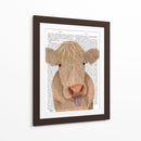 Funny Farm Cow 1 Libro Imprimir - Fab Funky | Cuadro decorativo de Canvas Lab