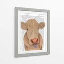 Funny Farm Cow 1 Libro Imprimir - Fab Funky | Cuadro decorativo de Canvas Lab