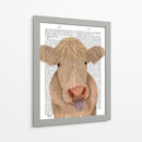 Funny Farm Cow 1 Libro Imprimir - Fab Funky | Cuadro decorativo de Canvas Lab