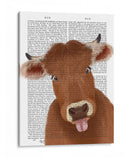 Funny Farm Cow 2 Libro De Impresión - Fab Funky | Cuadro decorativo de Canvas Lab