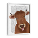 Funny Farm Cow 2 Libro De Impresión - Fab Funky | Cuadro decorativo de Canvas Lab