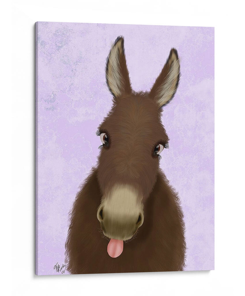 Burro De La Granja Divertida 1 - Fab Funky | Cuadro decorativo de Canvas Lab