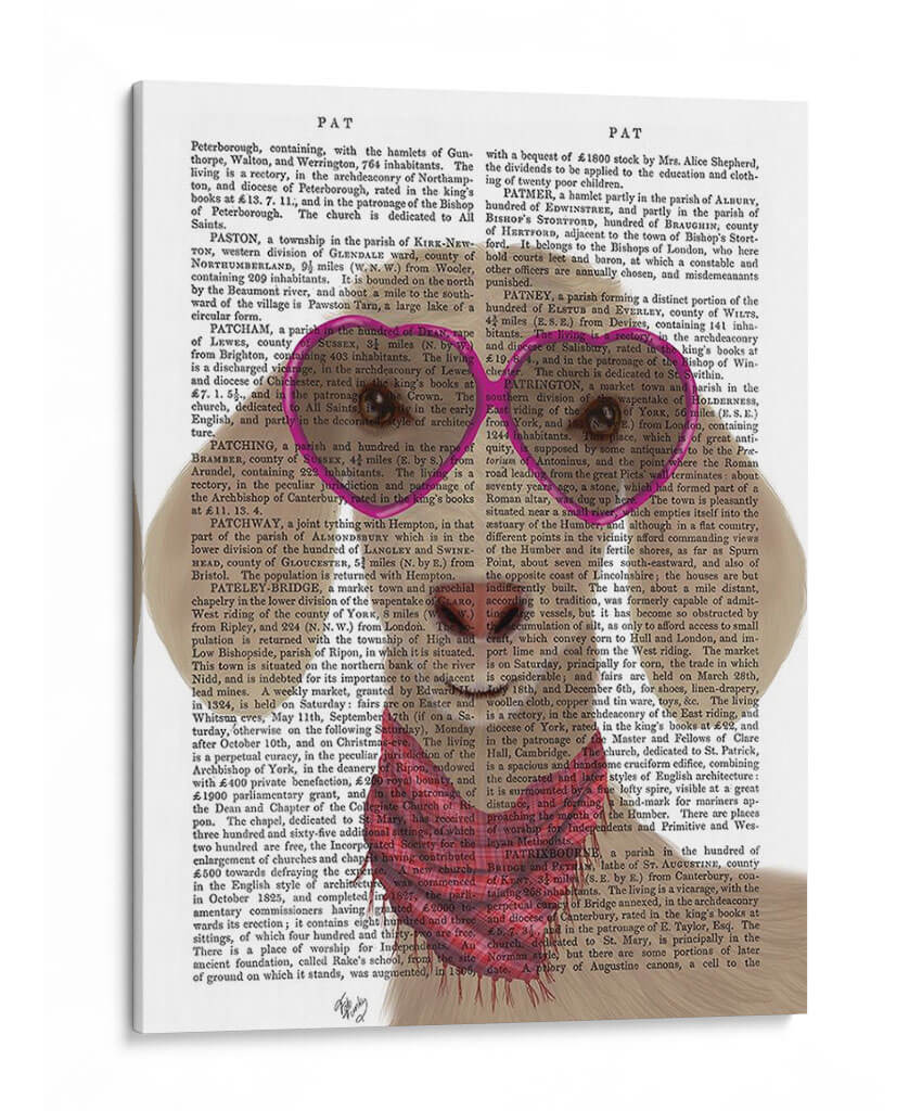 Impresión De Libros De Gafas De Corazón De Cabra - Fab Funky | Cuadro decorativo de Canvas Lab