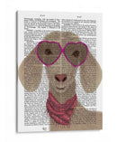 Impresión De Libros De Gafas De Corazón De Cabra - Fab Funky | Cuadro decorativo de Canvas Lab
