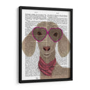Impresión De Libros De Gafas De Corazón De Cabra - Fab Funky | Cuadro decorativo de Canvas Lab