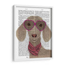 Impresión De Libros De Gafas De Corazón De Cabra - Fab Funky | Cuadro decorativo de Canvas Lab