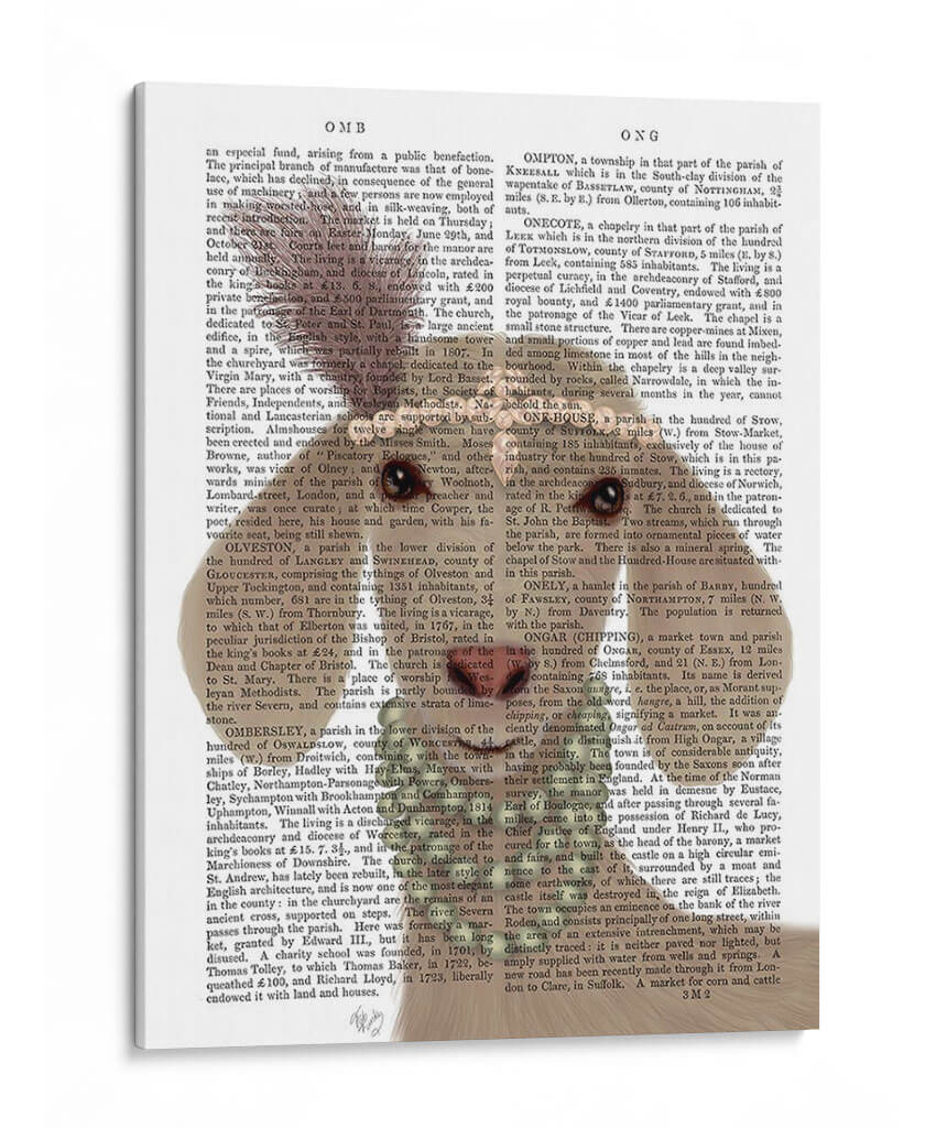 Impresión De Libro De Cabra Blanca Posh - Fab Funky | Cuadro decorativo de Canvas Lab
