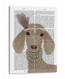 Impresión De Libro De Cabra Blanca Posh - Fab Funky | Cuadro decorativo de Canvas Lab