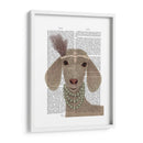 Impresión De Libro De Cabra Blanca Posh - Fab Funky | Cuadro decorativo de Canvas Lab