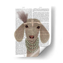 Impresión De Libro De Cabra Blanca Posh - Fab Funky | Cuadro decorativo de Canvas Lab