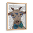 Nerdy Goat Book Imprimir - Fab Funky | Cuadro decorativo de Canvas Lab