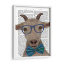 Nerdy Goat Book Imprimir - Fab Funky | Cuadro decorativo de Canvas Lab