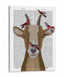 Impresión De Libro De Cabra Y Pájaros Rojos - Fab Funky | Cuadro decorativo de Canvas Lab