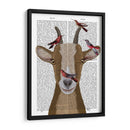 Impresión De Libro De Cabra Y Pájaros Rojos - Fab Funky | Cuadro decorativo de Canvas Lab