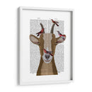Impresión De Libro De Cabra Y Pájaros Rojos - Fab Funky | Cuadro decorativo de Canvas Lab