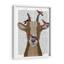 Impresión De Libro De Cabra Y Pájaros Rojos - Fab Funky | Cuadro decorativo de Canvas Lab