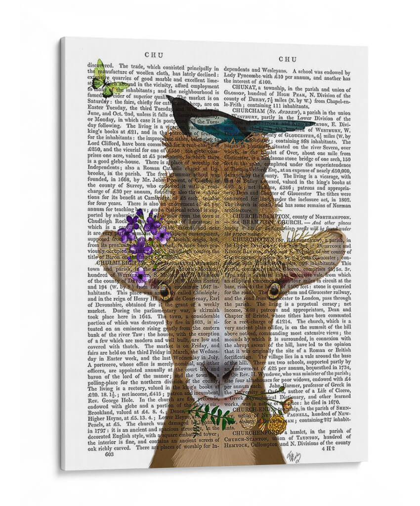 Cabra En La Impresión Del Libro Del Sombrero De Paja - Fab Funky | Cuadro decorativo de Canvas Lab