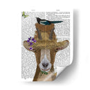 Cabra En La Impresión Del Libro Del Sombrero De Paja - Fab Funky | Cuadro decorativo de Canvas Lab