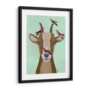 Cabra Y Pájaros Rojos - Fab Funky | Cuadro decorativo de Canvas Lab