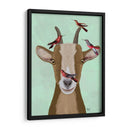 Cabra Y Pájaros Rojos - Fab Funky | Cuadro decorativo de Canvas Lab