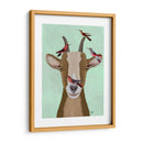 Cabra Y Pájaros Rojos - Fab Funky | Cuadro decorativo de Canvas Lab