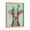 Cabra Y Pájaros Rojos - Fab Funky | Cuadro decorativo de Canvas Lab