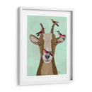 Cabra Y Pájaros Rojos - Fab Funky | Cuadro decorativo de Canvas Lab