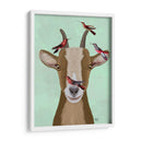Cabra Y Pájaros Rojos - Fab Funky | Cuadro decorativo de Canvas Lab